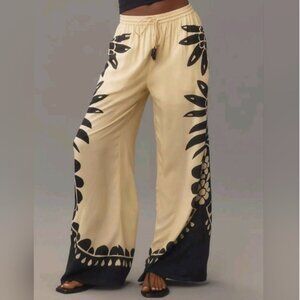 Farm Rio Anthropologie Pull-on Trousers Pants With Elastic Waist size S